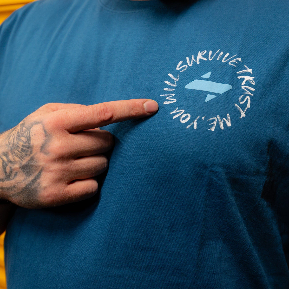 Stoltman Blue "PLATE" T-Shirt - Stoltman Brothers