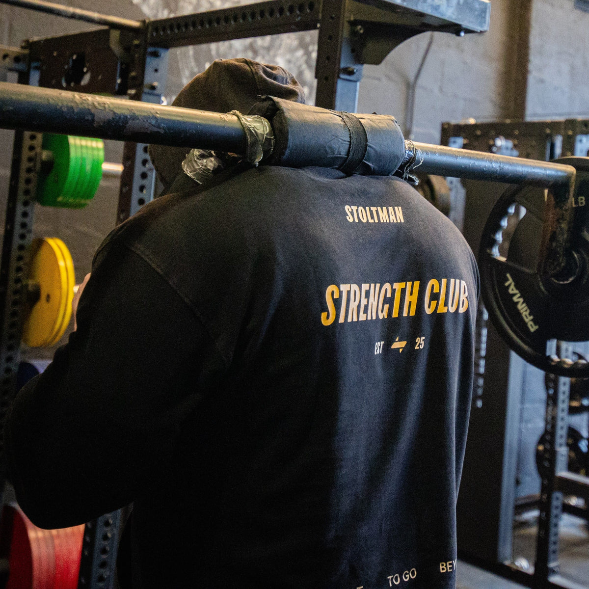 Stoltman "Strength Club Range" Training Hoodie / Acid Wash black Stoltman Brothers